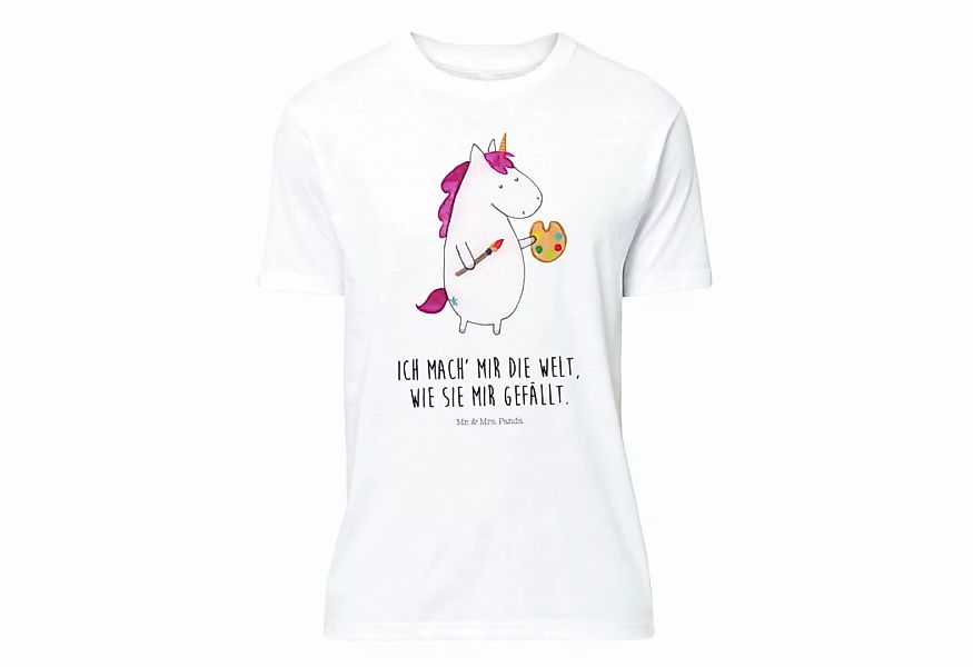 Mr. & Mrs. Panda T-Shirt Einhorn Künstler - Weiß - Geschenk, T-Shirt, Einho günstig online kaufen