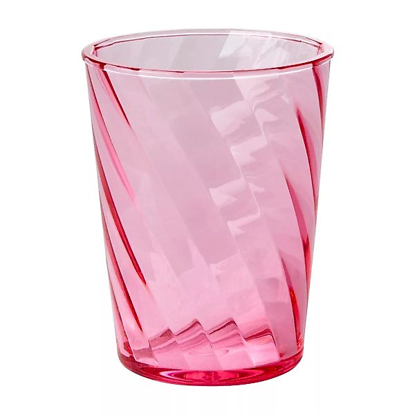 Rice Twisted Swirl Wasserglas akryl 34cl Pink günstig online kaufen
