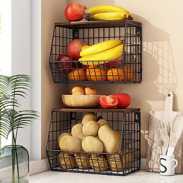 GLIESE Küchenregal Obst- und Gemüseregal, 2-tlg. günstig online kaufen