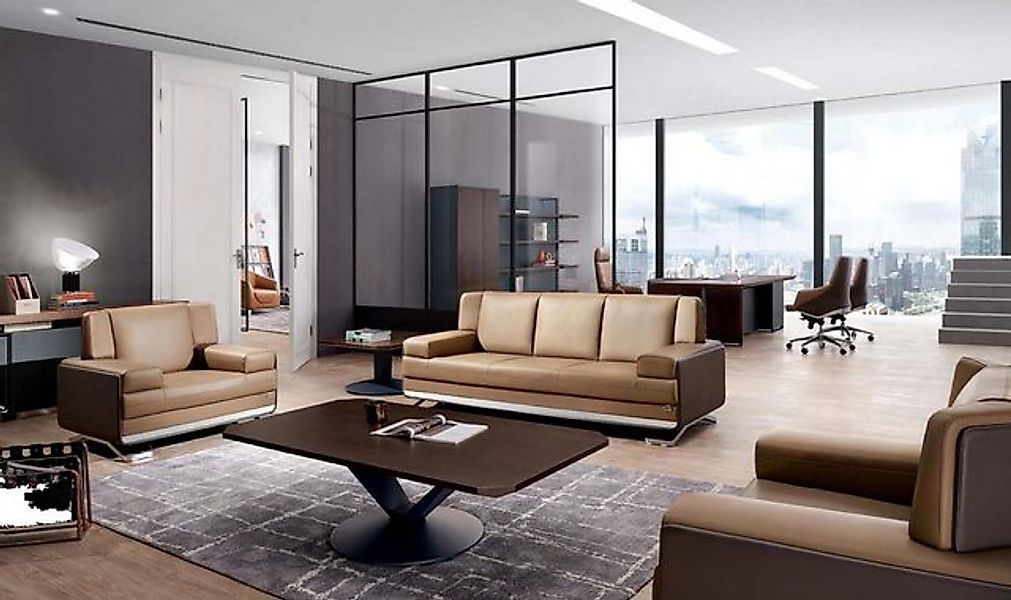 JVmoebel Sofa Sofagarnitur 3+1 Sitzer Kunstleder Relax Modern Set Design So günstig online kaufen