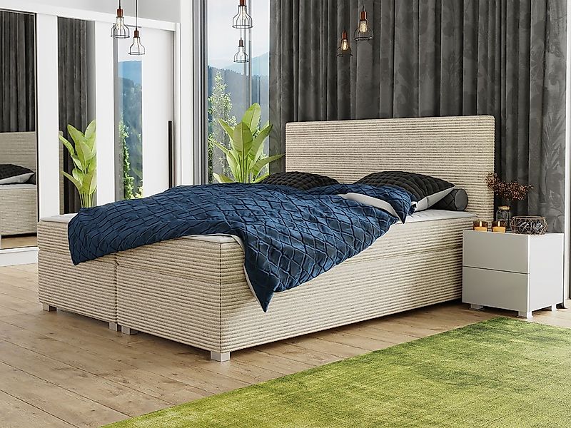 MIRJAN24 Boxspringbett Simple Cord (mit Topper), 140/160/180x200 cm, Bonell günstig online kaufen