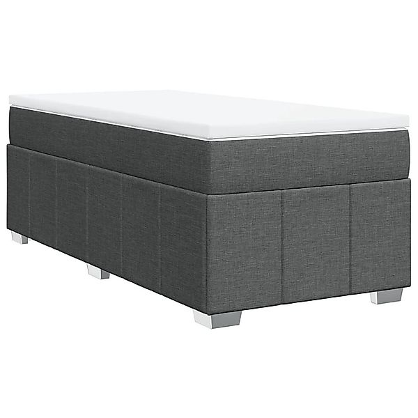 vidaXL Bett Boxspringbett mit Matratze Dunkelgrau günstig online kaufen