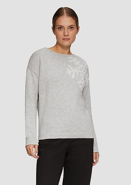 s.Oliver Longpullover Strickpullover Strickpullover mit Schneeflocken-Artwo günstig online kaufen