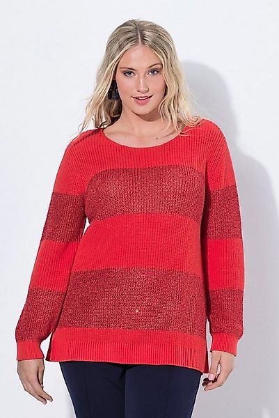 Ulla Popken Strickpullover Pullover Pailletten U-Boot-Ausschnitt Langarm günstig online kaufen