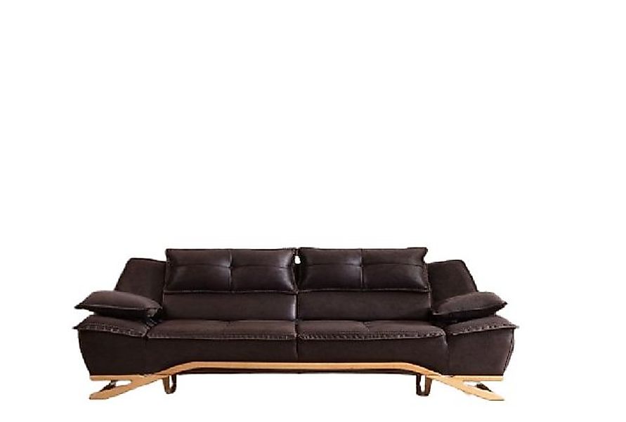Xlmoebel Sofa Schwarzes Stoffsofa mit Design für drei Personen, 1 Teile, He günstig online kaufen