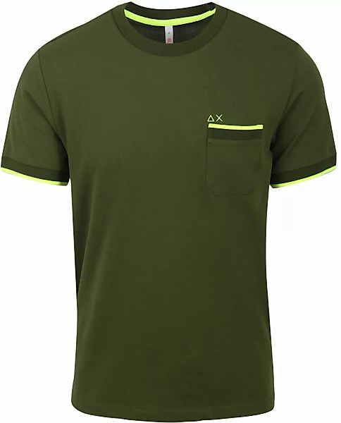 Sun68 T-Shirt Small Stripe Dunkelgrün - Größe L günstig online kaufen