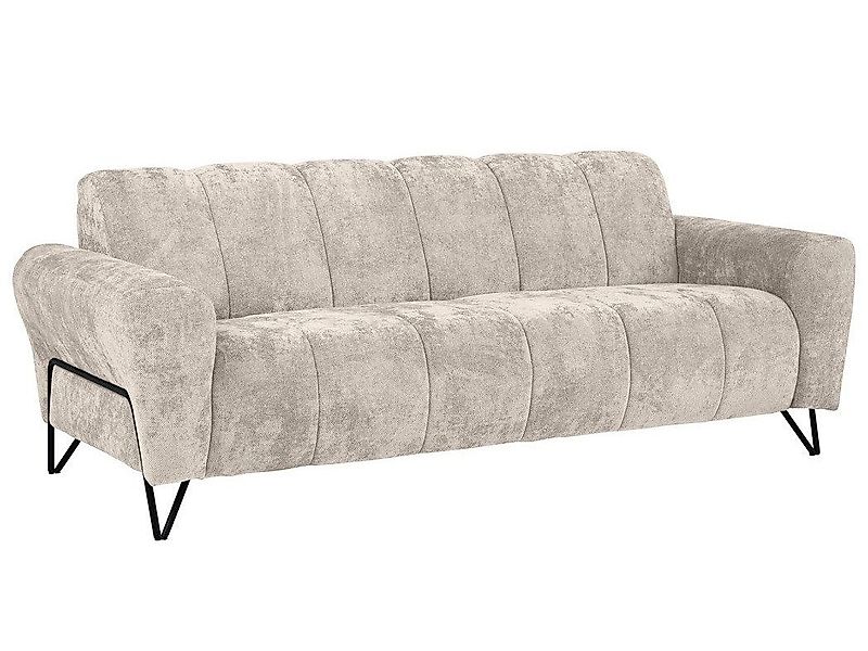 Beautysofa Sofa mit Metallbeine in schwarzer VOLARE, 3-Sitzer, viele Farbva günstig online kaufen