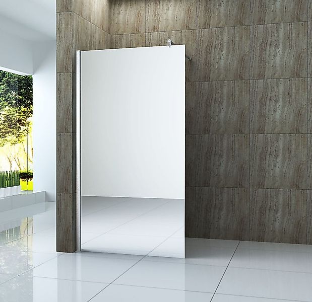 Alphabad Walk-in-Dusche 10 mm Spiegelglas Duschtrennwand günstig online kaufen