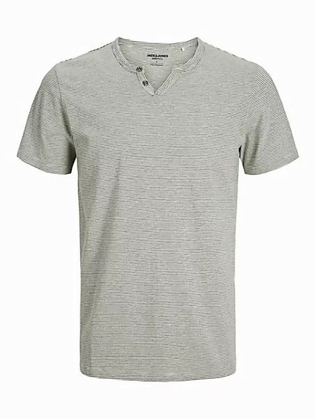 Jack & Jones T-Shirt JJESPLIT NECK STRIPE TEE SS NOOS mit besonderem Rundha günstig online kaufen