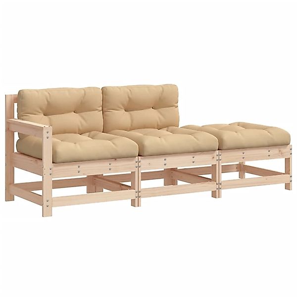 vidaXL 7-Tlg Garten-Lounge-Set mit Kissen Massivholz 3185969 günstig online kaufen