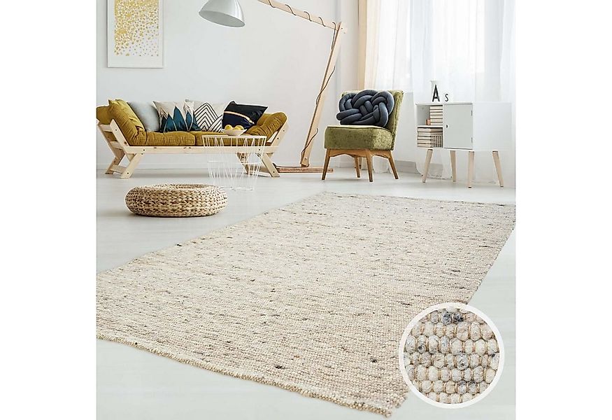 TaraCarpet Wollteppich TaraCarpet Lambrecht, rechteckig, Höhe: 13 mm, Hand- günstig online kaufen