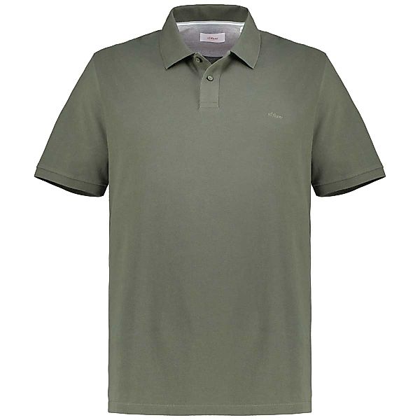 s.Oliver Poloshirt aus Baumwolle Farbe oliv Größe: 4XL günstig online kaufen