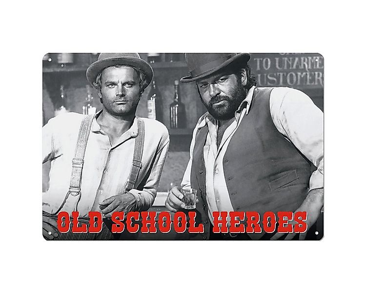 Dekoobjekt Bud Spencer und Terence Hill - OLDSCHOOL HEROES - Blechschild - günstig online kaufen