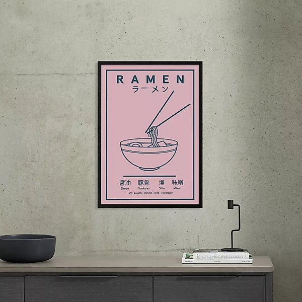 Violet Studio 'Ramen Food Poster' gerahmter Kunstdruck (A2) - MADE.com günstig online kaufen