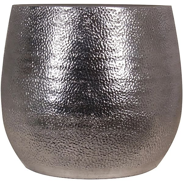 Keramik-Übertopf Hammerschlag Ø 16 cm x 14 cm Silber günstig online kaufen