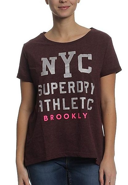 Superdry T-Shirt Superdry T-Shirt Women WORN WASH BF TEE Fig Marl günstig online kaufen
