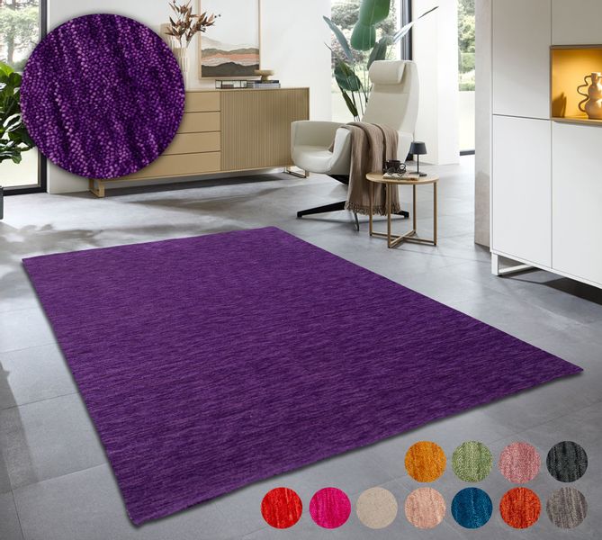 THEKO Wollteppich "Holi" rechteckig 13 mm Höhe Uni-Farben, leicht meliert, günstig online kaufen