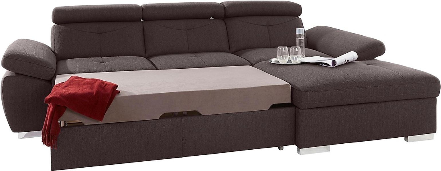 exxpo - sofa fashion Ecksofa »Spring, super bequem, mit Armteil- und Kopfte günstig online kaufen