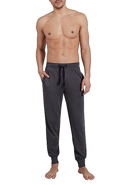 GÖTZBURG Schlafhose GÖTZBURG Herren Lange-Hose grau melange (1-tlg) günstig online kaufen