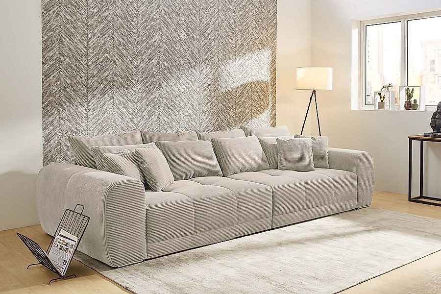 Jockenhöfer Gruppe Big-Sofa Moldau XXL, B: 306 cm, Mega-Sofa, mit 4 Zierkis günstig online kaufen