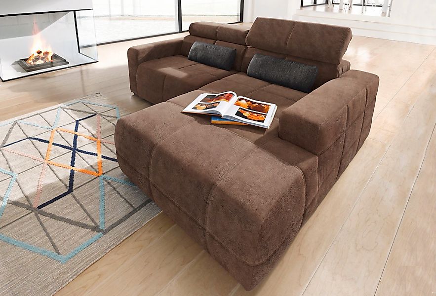 DOMO collection Ecksofa "Brandon Sitzbelastung 140 kg, kleine Ausführung B/ günstig online kaufen