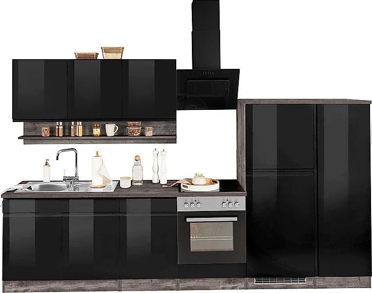 HELD MÖBEL Küchenzeile "Virginia", Breite 320 cm, wahlweise mit E-Geräten günstig online kaufen