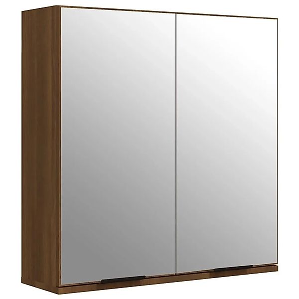 vidaXL Bad-Spiegelschrank Braun Eichen-Optik 64x20x67 cm 817068 günstig online kaufen