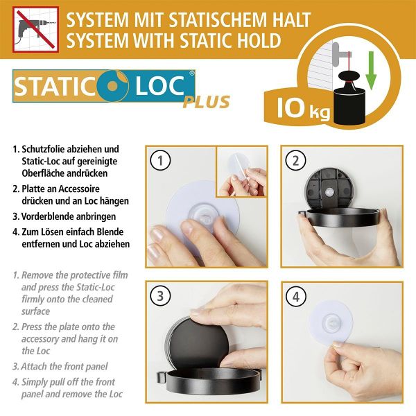 WENKO Duschregal Static-Loc® Plus Pavia, Badezimmer-Ablage, günstig online kaufen