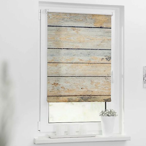 Rollo Bretter Shabby braun B/L: ca. 120x150 cm günstig online kaufen