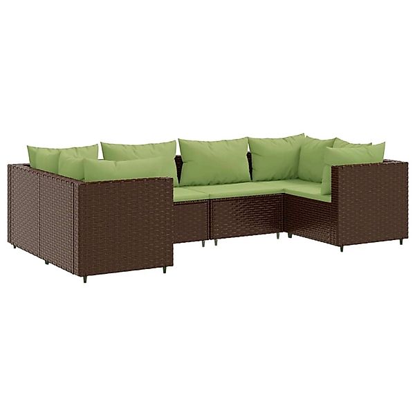 vidaXL Gartenlounge-Set 6-tlg. Garten-Lounge-Set mit Kissen günstig online kaufen