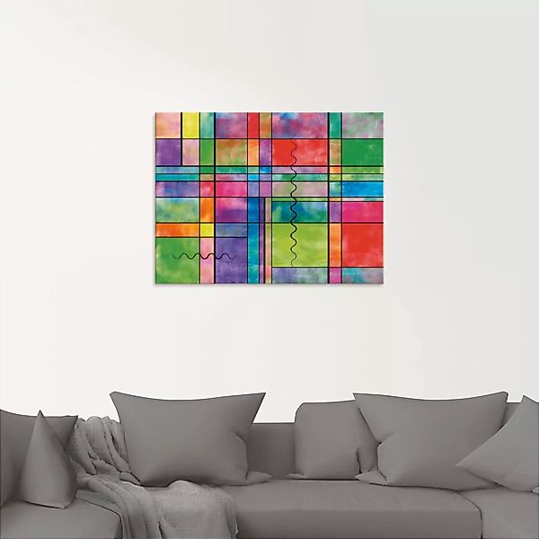 Artland Glasbild "Bunt Abstrakt", Muster, (1 St.), in verschiedenen Größen günstig online kaufen