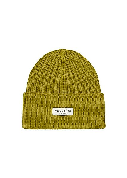 Marc O'Polo Beanie breiter Umschlag, Markenlabel, Rippstrick günstig online kaufen