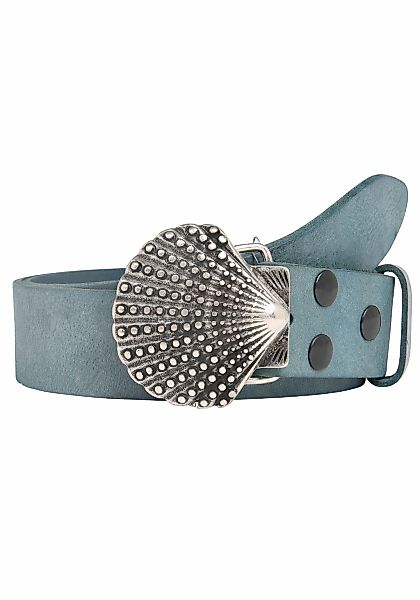 Rettungsring Gürtel Ledergürtel mit austauschbarer Schließe "Muschel Nieten günstig online kaufen