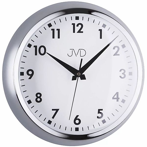 Jvd Ht077 Wanduhr Quarz Analog Silbern Retro Design Rund Mit Glas günstig online kaufen