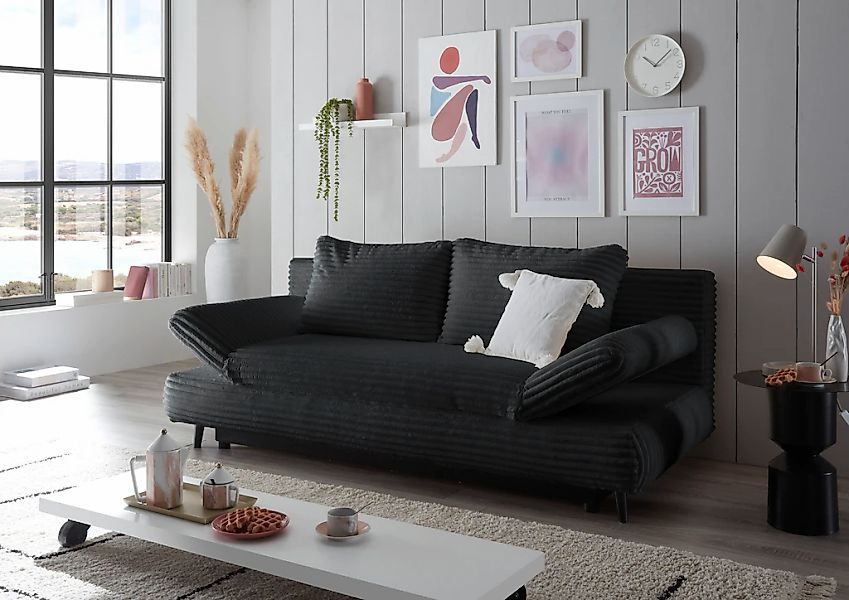 ED EXCITING DESIGN Schlafsofa "Sunny", mit Bettkasten, Armteilverstellung & günstig online kaufen