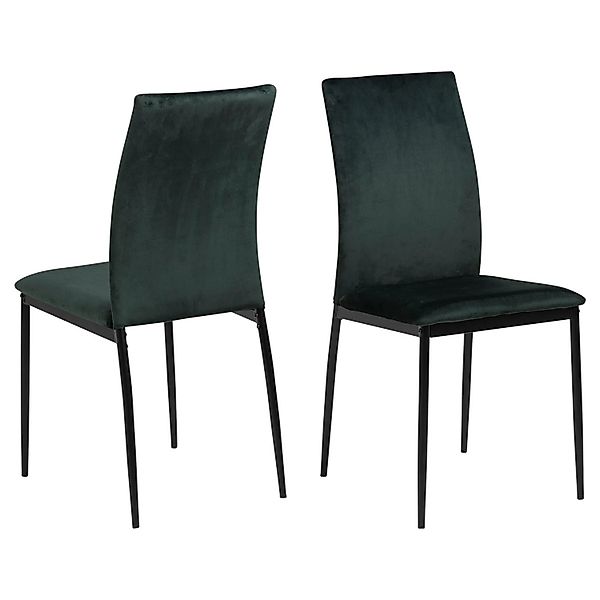 ebuy24 Demina Esszimmerstuhl Dunkelgrün Schwarz günstig online kaufen