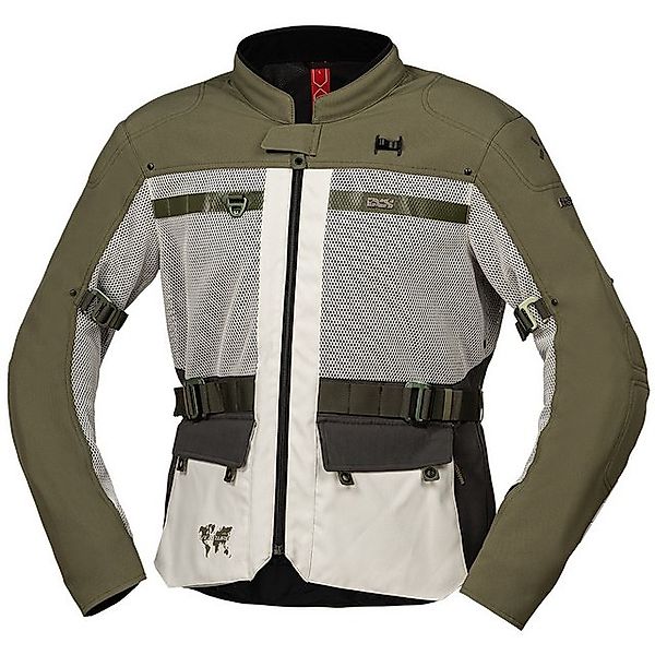 IXS Motorradjacke iXS Venture-BigAir 1.0 Textiljacke Hellgrau / Oliv günstig online kaufen