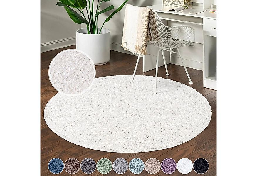 Carpet City Hochflor-Teppich City Shaggy, rund, Höhe: 30 mm, Teppich Langfl günstig online kaufen