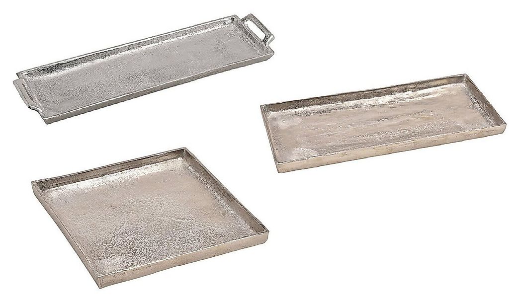Meinposten Dekotablett Quinn Dekoteller silber Metall massiv Schale Dekotab günstig online kaufen