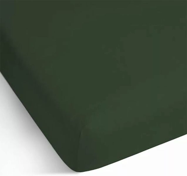 Aspero® Baumwoll-Spannbettlaken Natal Bettlaken grün Gr. 140-160 x 200 günstig online kaufen
