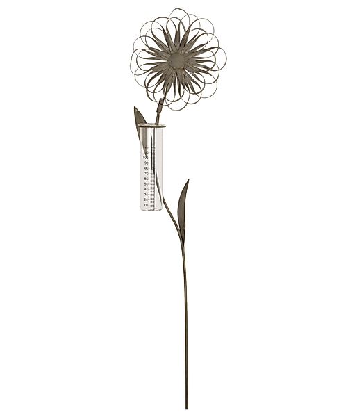 Dehner Gartenstecker Regenmesser, mit Blume an günstig online kaufen