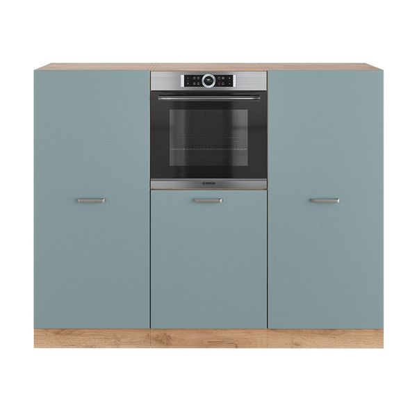 Vicco Küchenzeile R-Line, Blau-Grau/Goldkraft Eiche, 180 günstig online kaufen