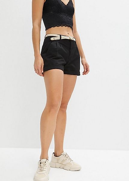 bonprix Shorts (Set, 2-tlg) aus Baumwolle und Elasthan, Regular Fit, mit um günstig online kaufen