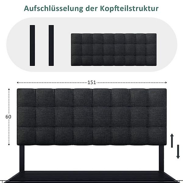STILVORA Polsterbett 140×200 Jugendbett Doppelbett mit Stauraum & verstellb günstig online kaufen