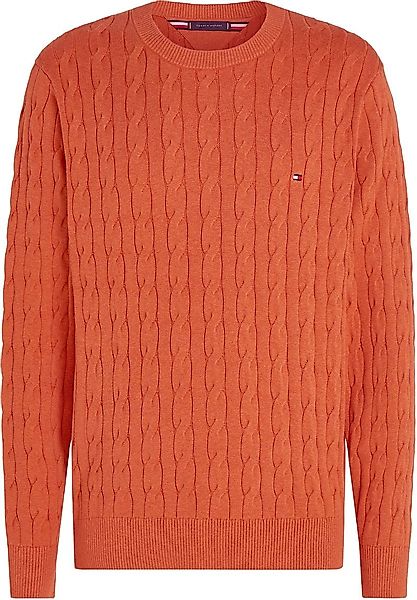 Tommy Hilfiger Pullover Cable Orange - Größe M günstig online kaufen