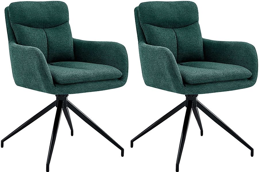 CLP Esszimmerstuhl Somers (2er Set), Stoffbezug, günstig online kaufen