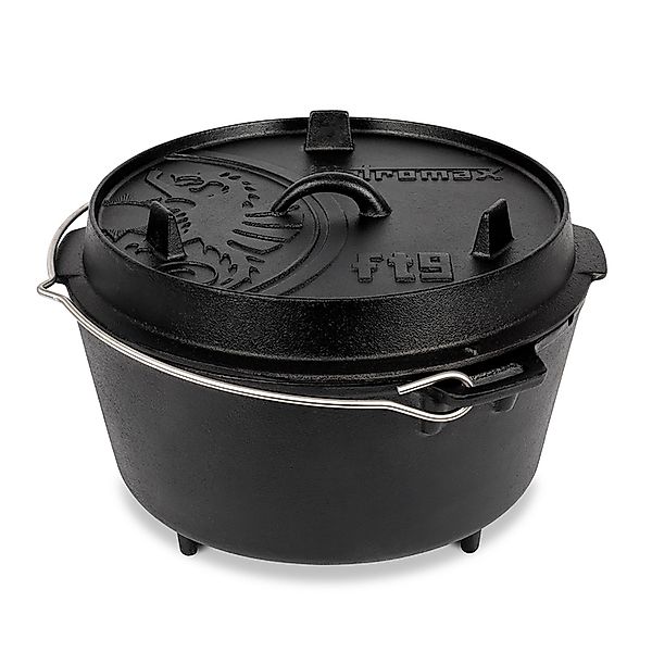 Petromax Dutch Oven Set FT9-Scrub 7,5 l mit Füßen 2-teilig Schwarz günstig online kaufen