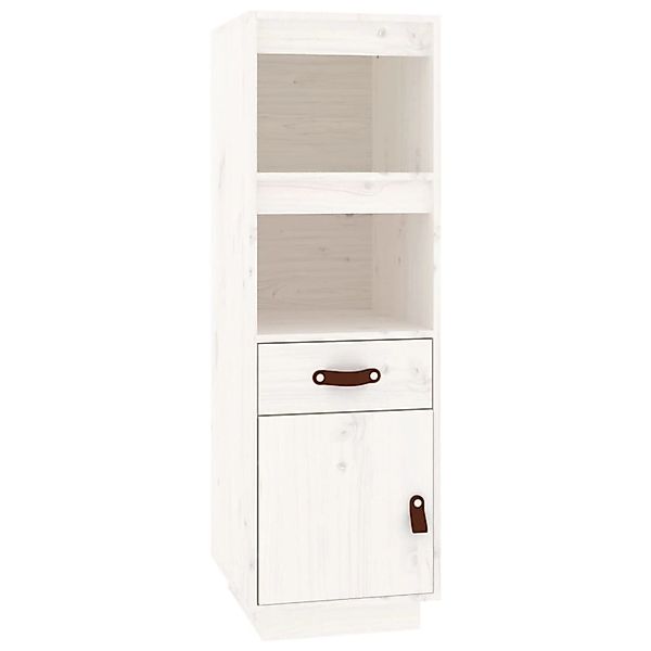 vidaXL Highboard Weiß 34x40x108,5 cm Massivholz Kiefer 820153 günstig online kaufen