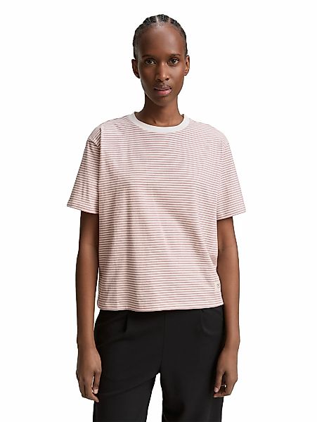 TOM TAILOR Denim T-Shirt, mit Streifen Muster günstig online kaufen