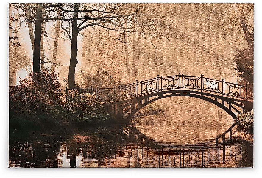 A.S. Création Leinwandbild "Park Bridge", Wald, (1 St.) günstig online kaufen